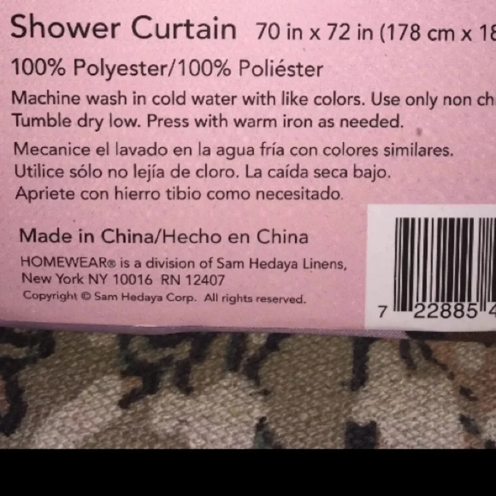 Pink Girls Teens Fabric Shower Curtain Cute Monkeys Slumber Party Girly Bathroom